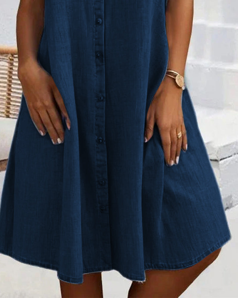Jennifer | Women's Lightweight Denim-Look Shirt Dress