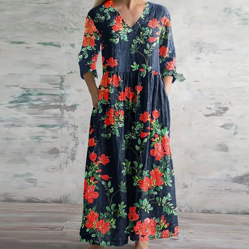 Kristen | Women's Elegant Retro Maxi Dress