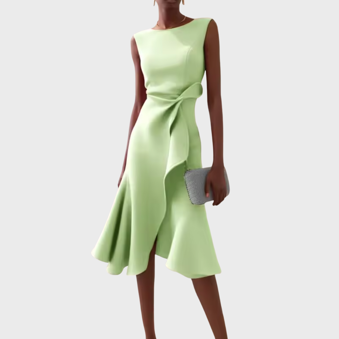 Sheila | Women's Draped Asymmetric Midi Dress