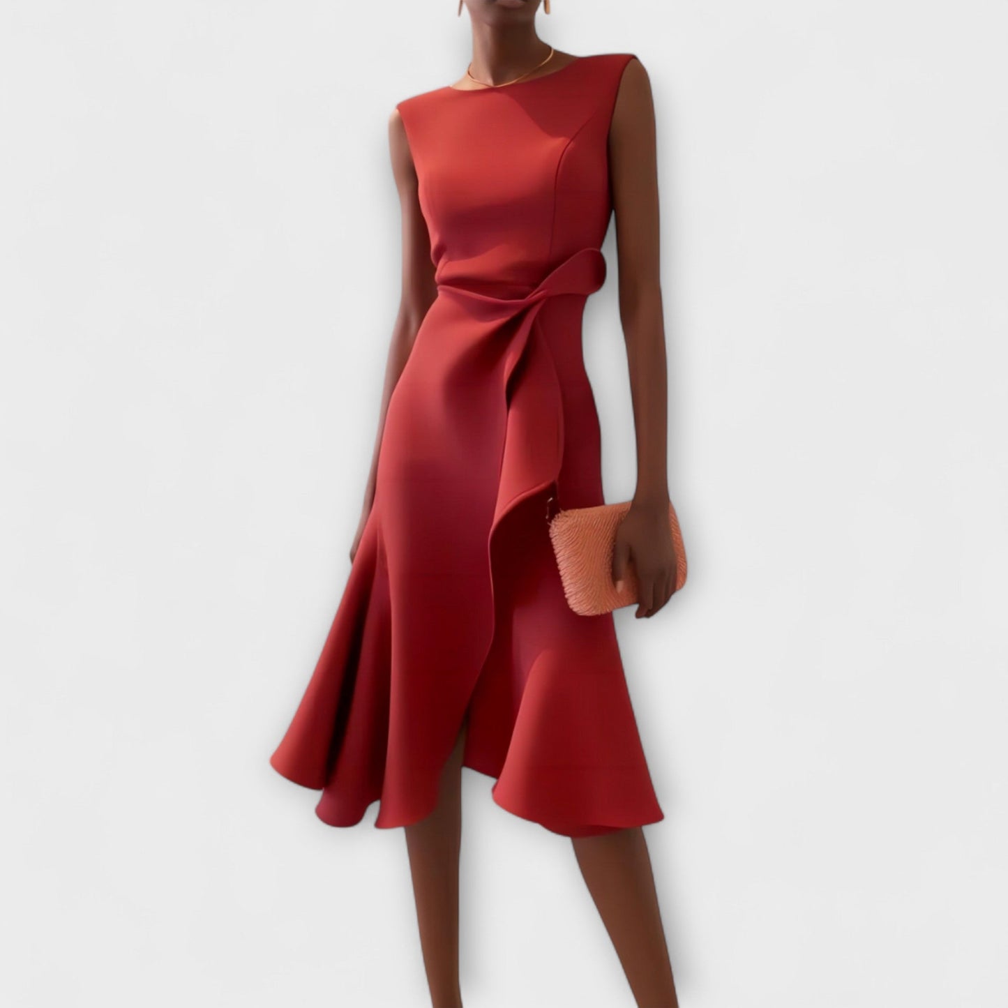 Sheila | Women's Draped Asymmetric Midi Dress