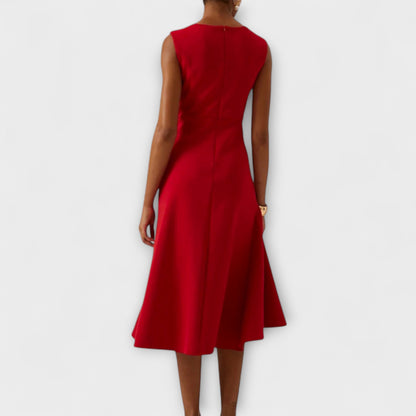 Sheila | Women's Draped Asymmetric Midi Dress