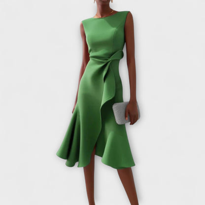 Sheila | Women's Draped Asymmetric Midi Dress