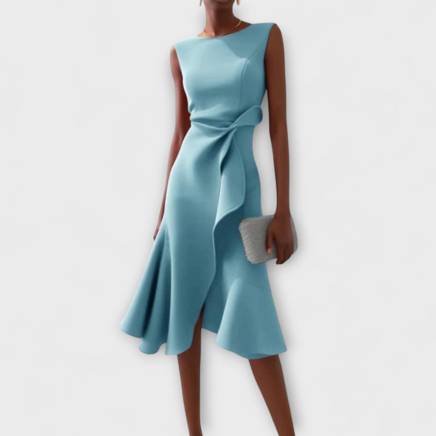 Sheila | Women's Draped Asymmetric Midi Dress