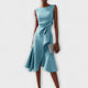 Sheila | Women's Draped Asymmetric Midi Dress