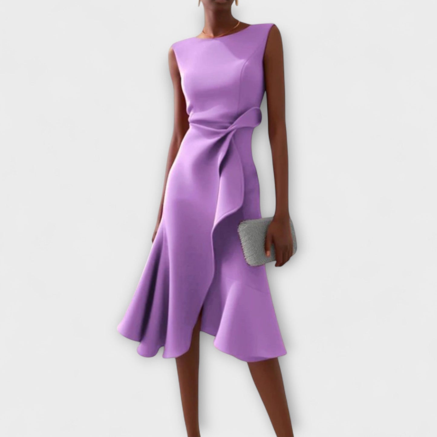 Sheila | Women's Draped Asymmetric Midi Dress