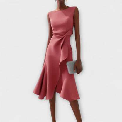 Sheila | Women's Draped Asymmetric Midi Dress