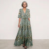 Vivian | Women's Romantic Floral Print Maxi Dress