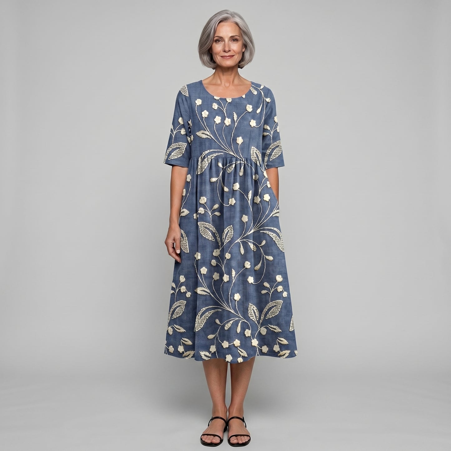 Felicity | Women's Relaxed Floral Midi Dress