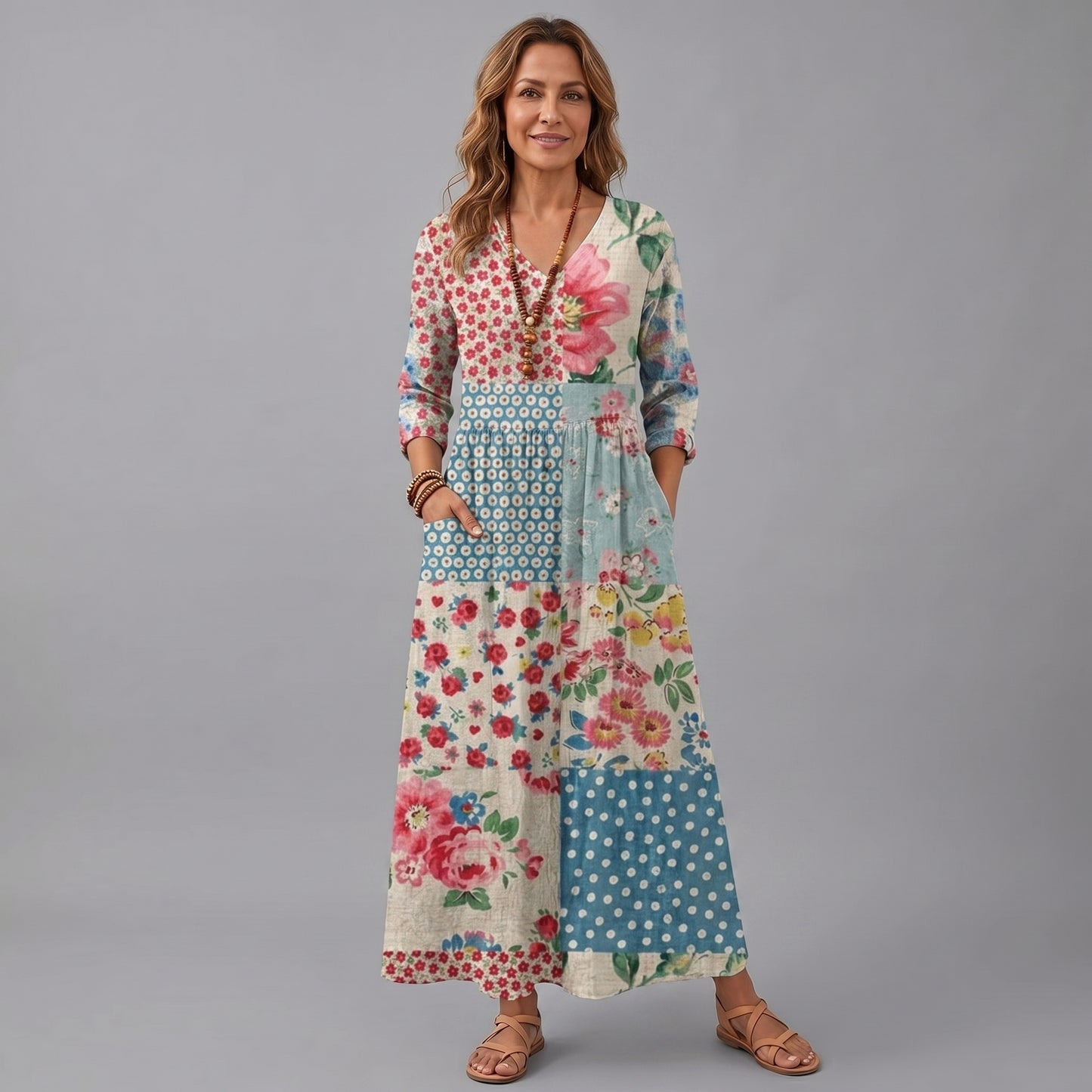 Evangeline | Women's Vintage-Inspired Retro Maxi Dress
