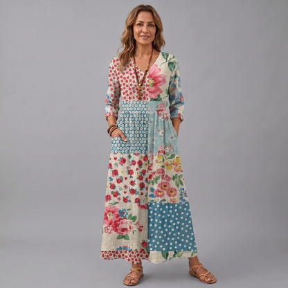 Evangeline | Women's Vintage-Inspired Retro Maxi Dress