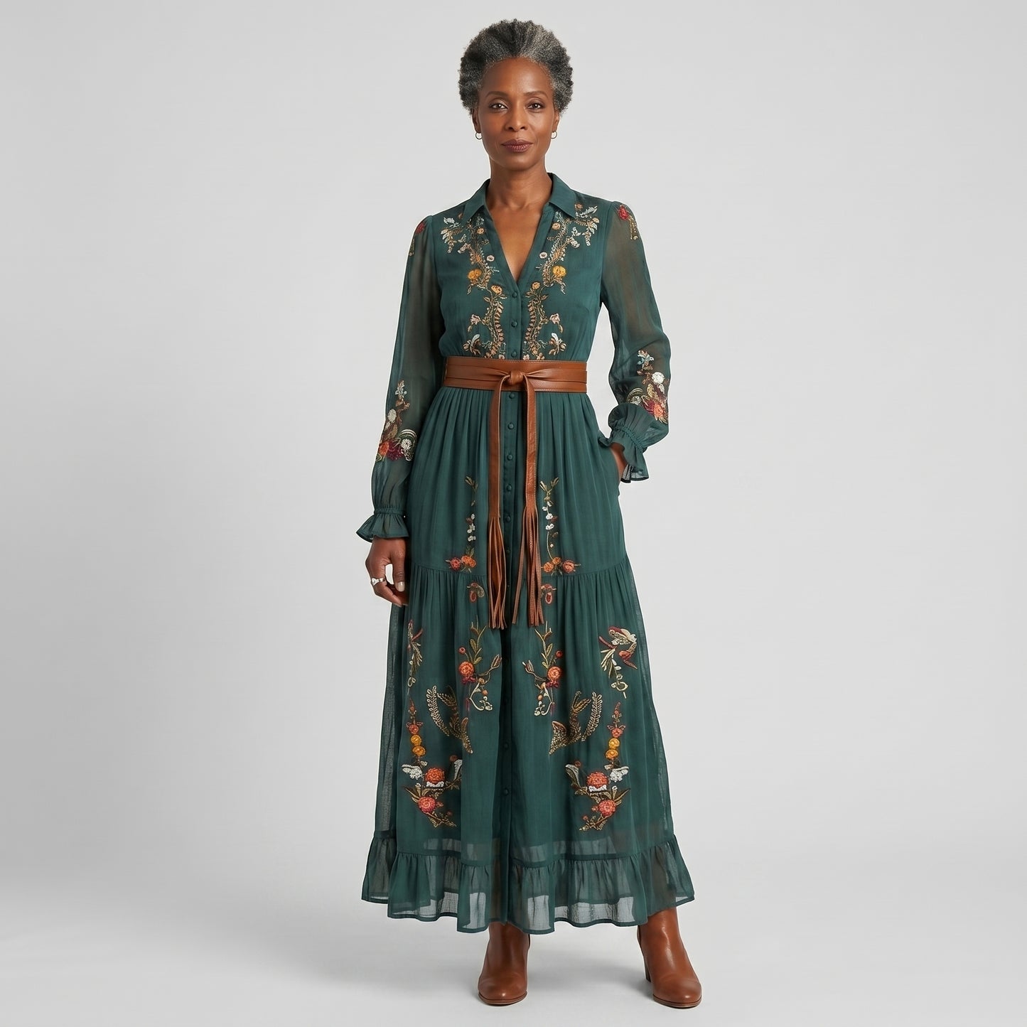 Ophelia | Women's Boho Floral Maxi Dress