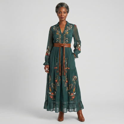 Ophelia | Women's Boho Floral Maxi Dress