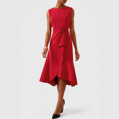 Sheila | Women's Draped Asymmetric Midi Dress