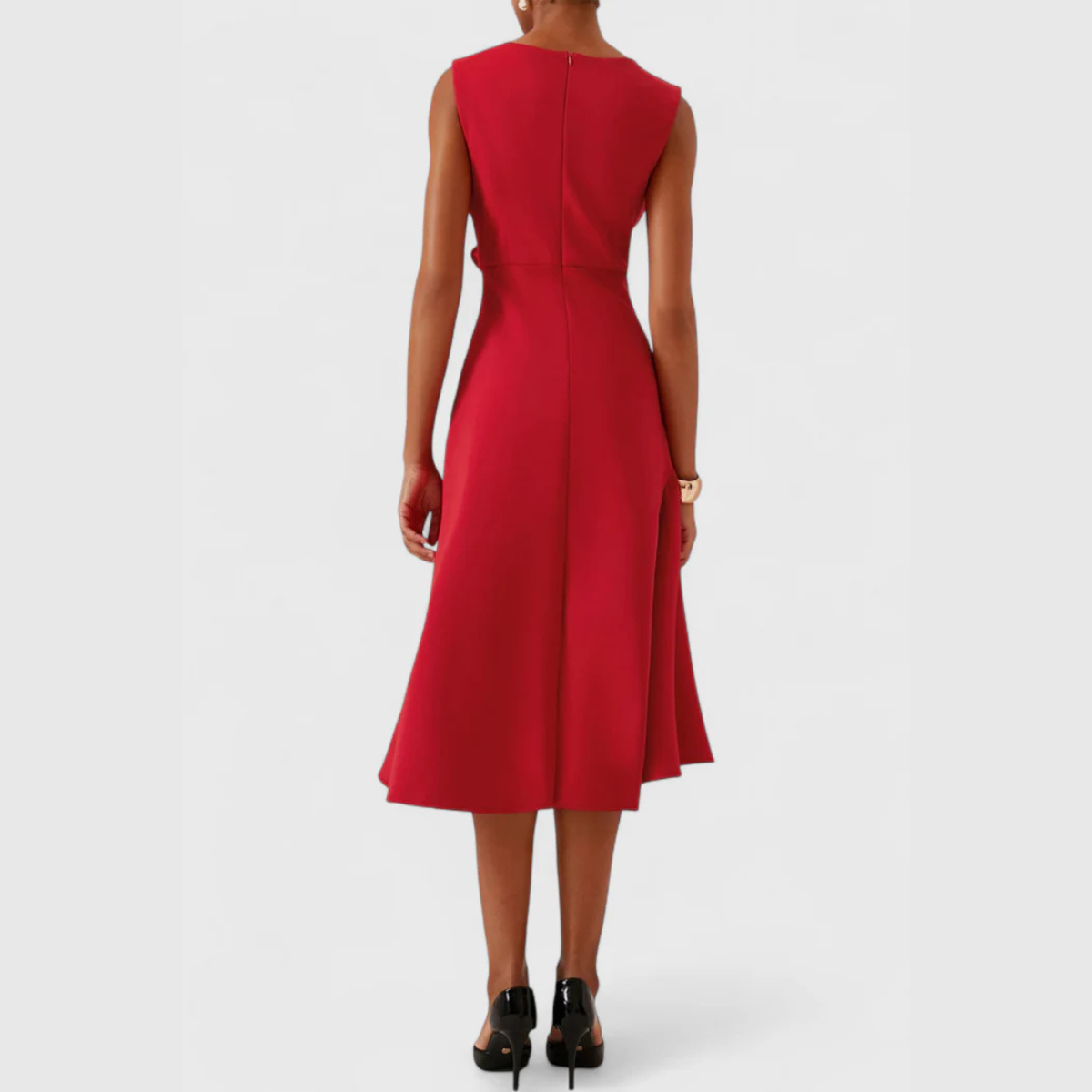 Sheila | Women's Draped Asymmetric Midi Dress