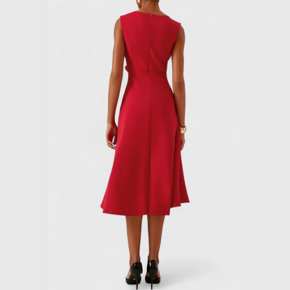 Sheila | Women's Draped Asymmetric Midi Dress