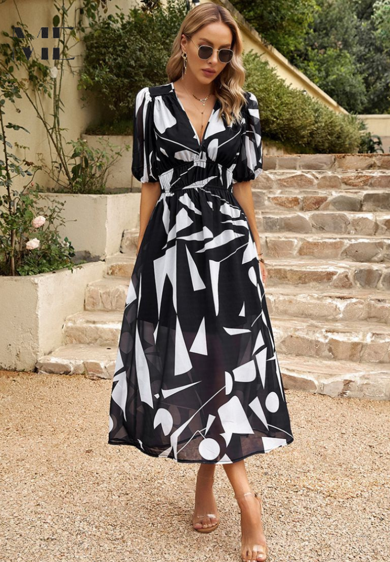 Monica | Women's Elegant Floral Dress