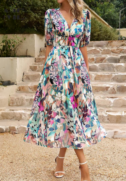 Monica | Women's Elegant Floral Dress