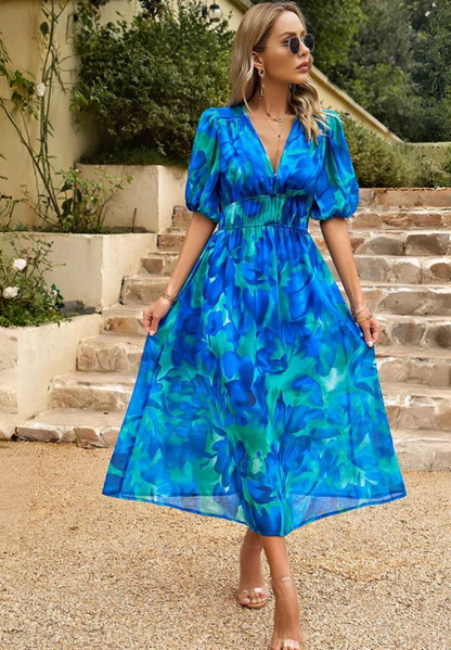 Monica | Women's Elegant Floral Dress