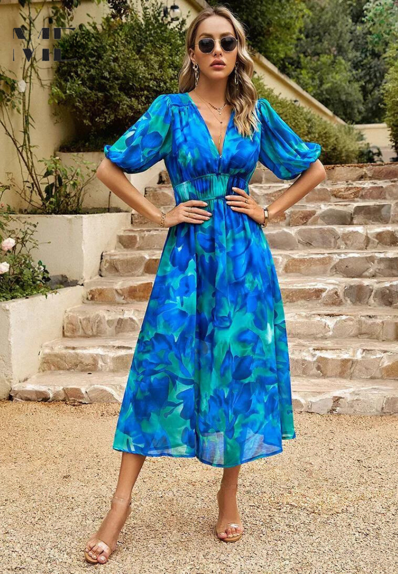 Monica | Women's Elegant Floral Dress