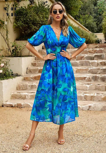 Monica | Women's Elegant Floral Dress