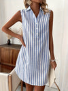 Cordelia | Women's Striped Collared Shirt Dress