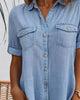 Jennifer | Women's Lightweight Denim-Look Shirt Dress