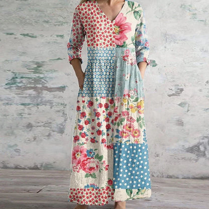 Evangeline | Women's Vintage-Inspired Retro Maxi Dress