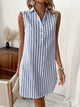 Bethany | Women's Striped Button-Down Shirt Dress