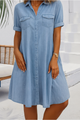 Jennifer | Women's Lightweight Denim-Look Shirt Dress